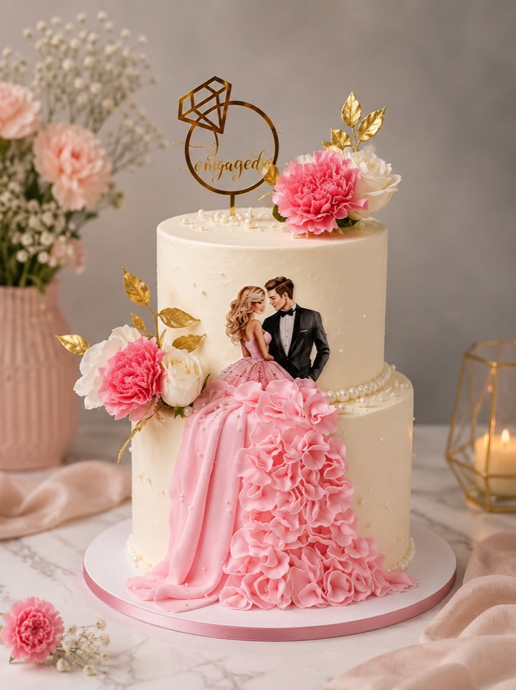 Romantic Couple Cake